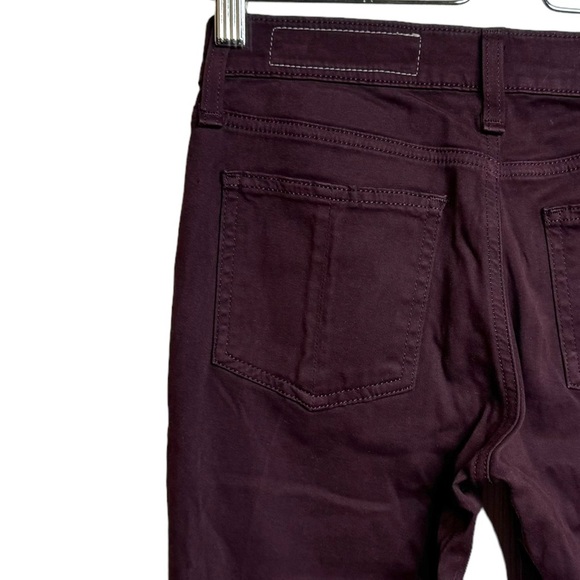 Rag and Bone Jean for Aritzia Mid Rise Skinny Leg Wine Brown Red Jegging 25 - Picture 10 of 15